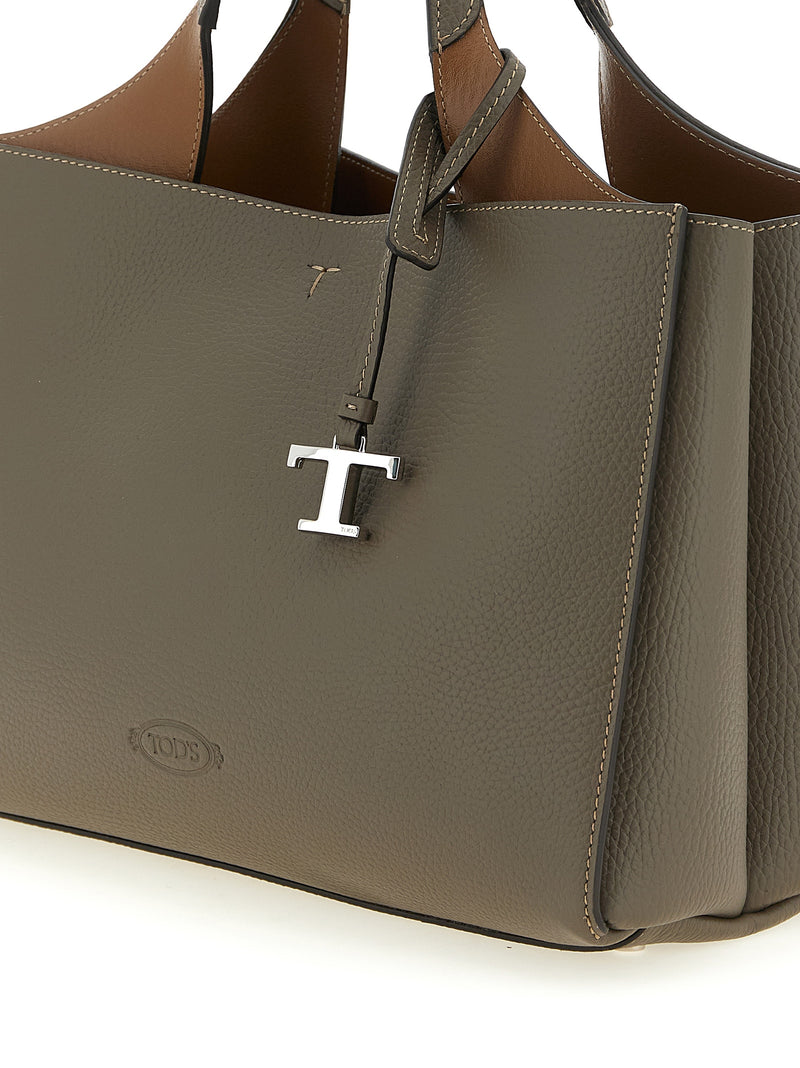 Tod's Gray Calfskin Handbag