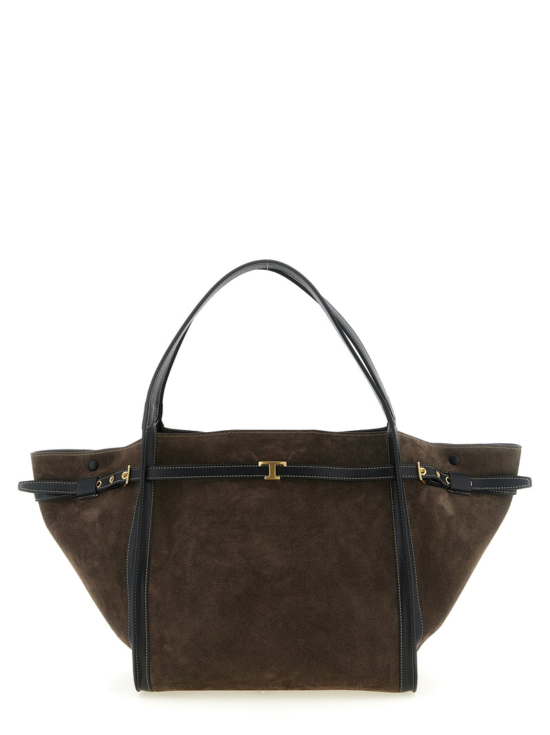Tod's Brown Calfskin Tote Bag