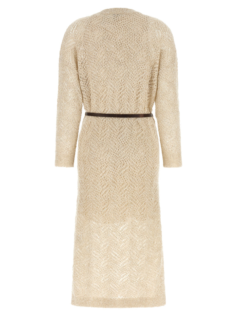 Brunello Cucinelli Beige Polyamide Midi Dress