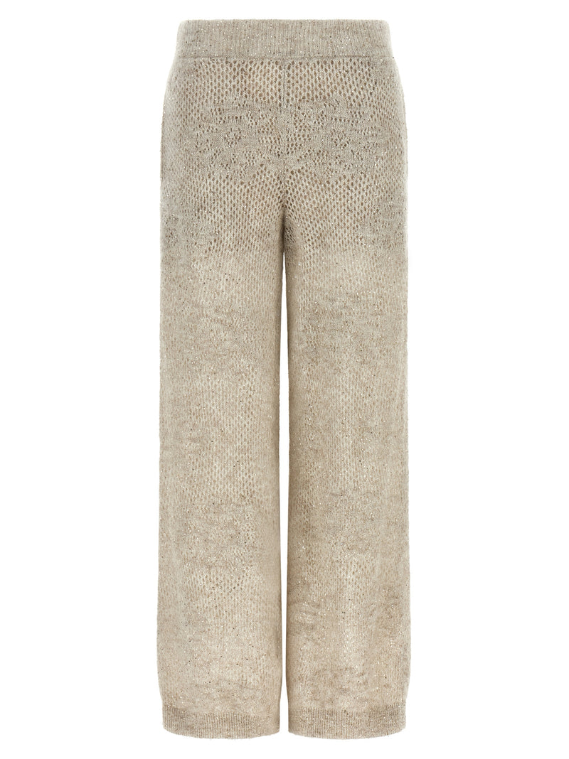 Brunello Cucinelli Beige Nylon Casual Pants