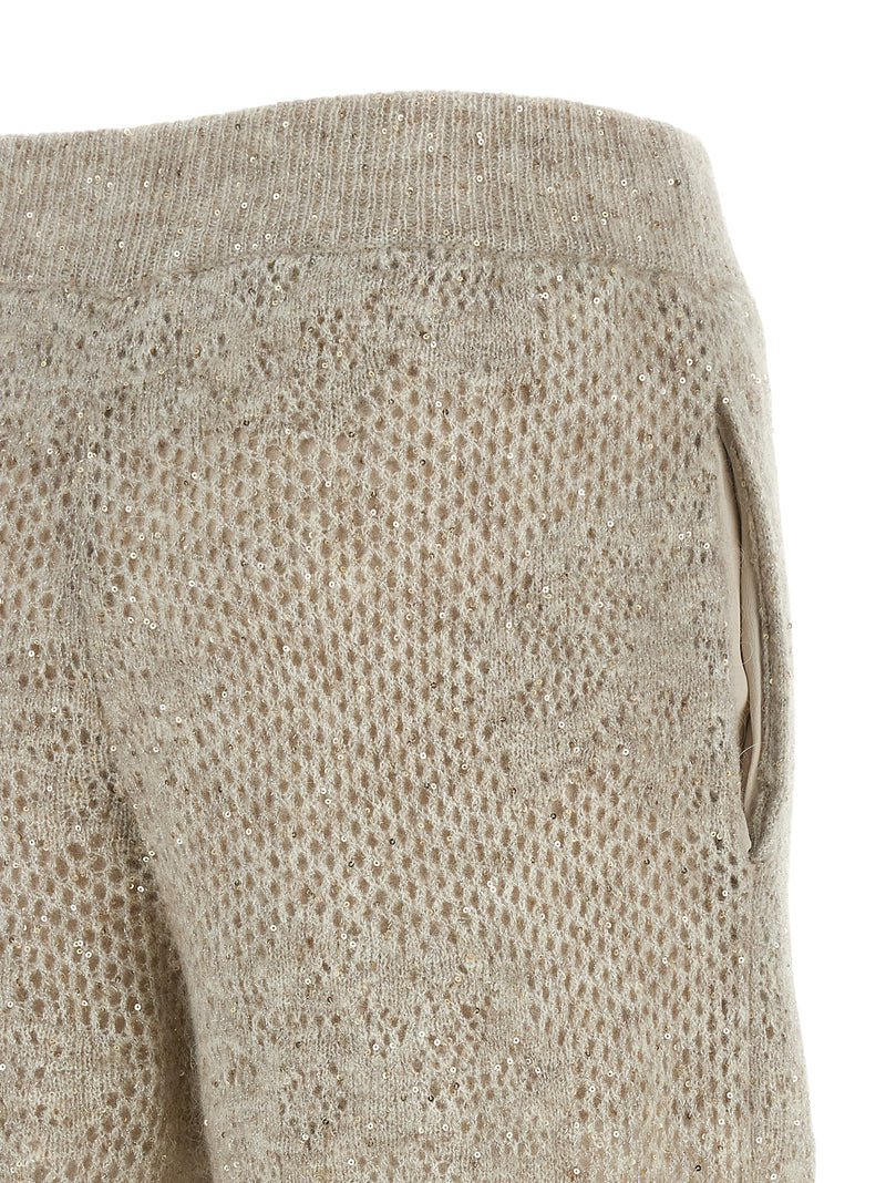 Brunello Cucinelli Beige Nylon Casual Pants