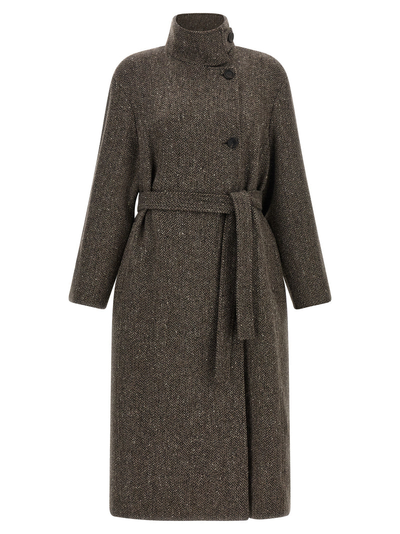 Brunello Cucinelli Brown Virgin Wool Coat