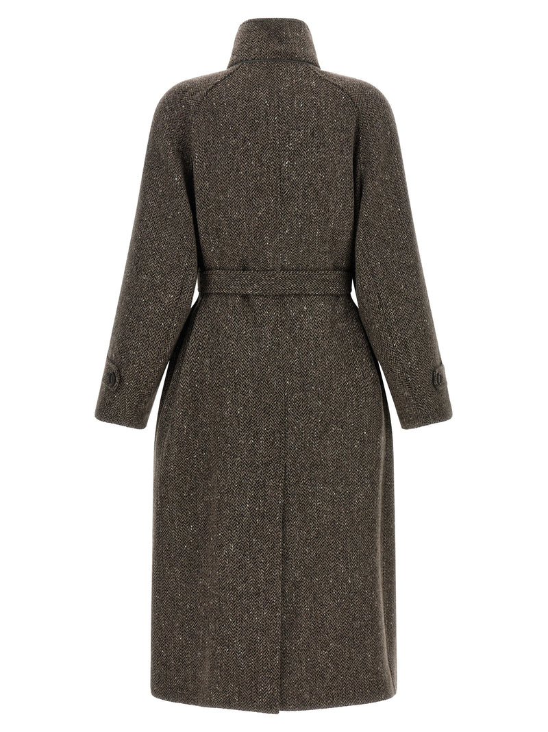 Brunello Cucinelli Brown Virgin Wool Coat