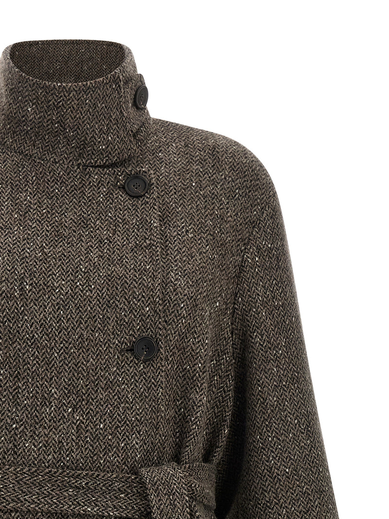 Brunello Cucinelli Brown Virgin Wool Coat