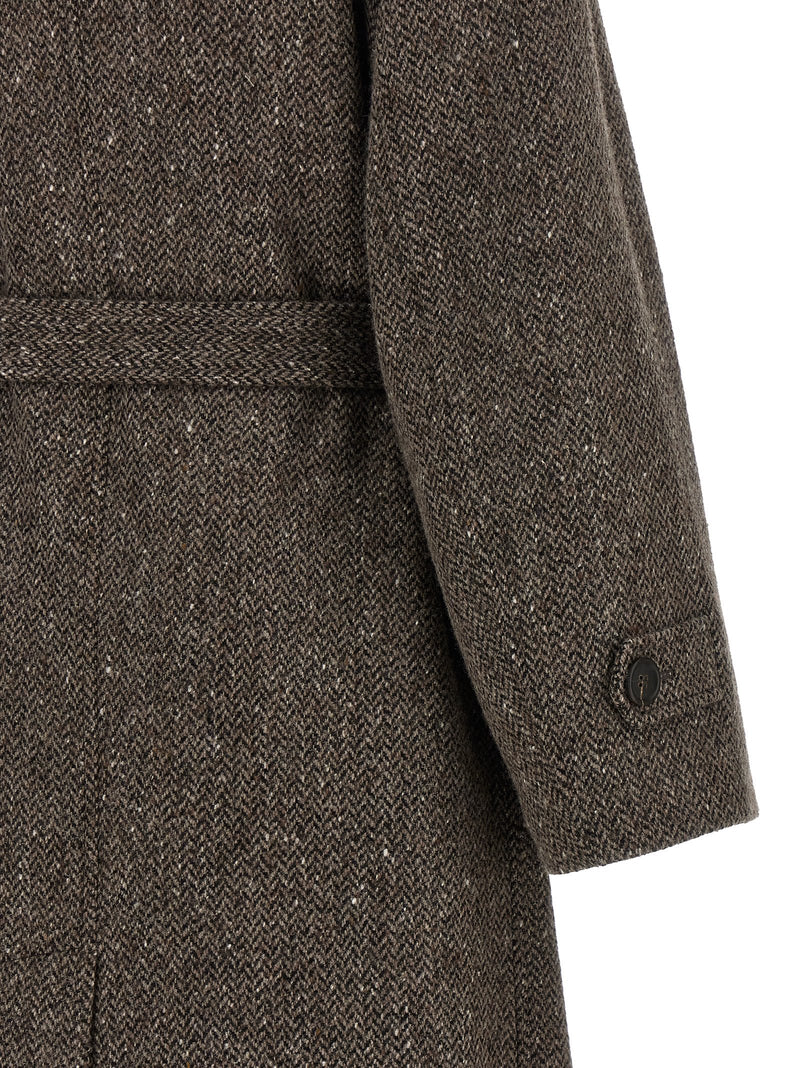 Brunello Cucinelli Brown Virgin Wool Coat