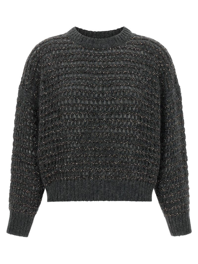 Brunello Cucinelli Gray Elastane Cardigan