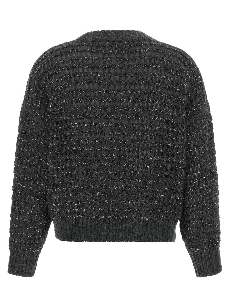 Brunello Cucinelli Gray Elastane Cardigan