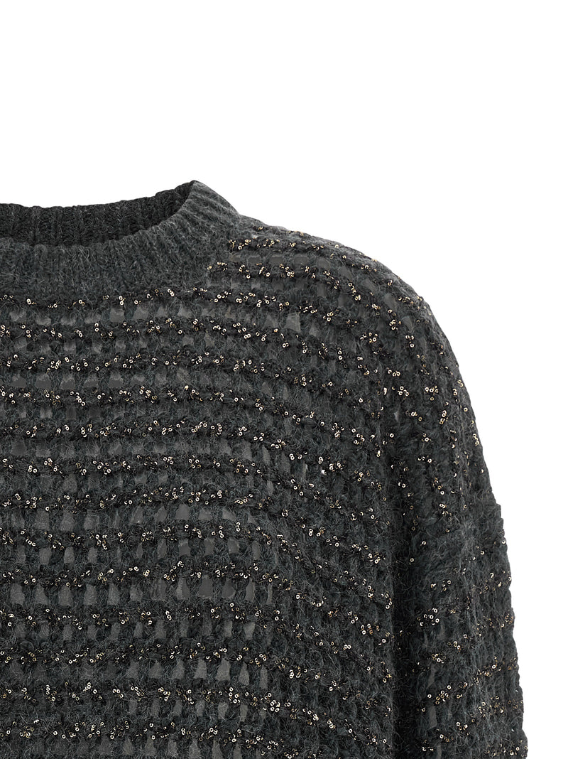 Brunello Cucinelli Gray Elastane Cardigan
