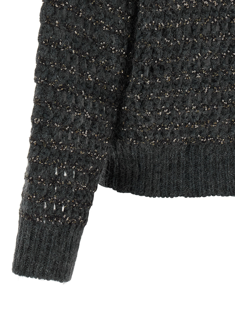 Brunello Cucinelli Gray Elastane Cardigan