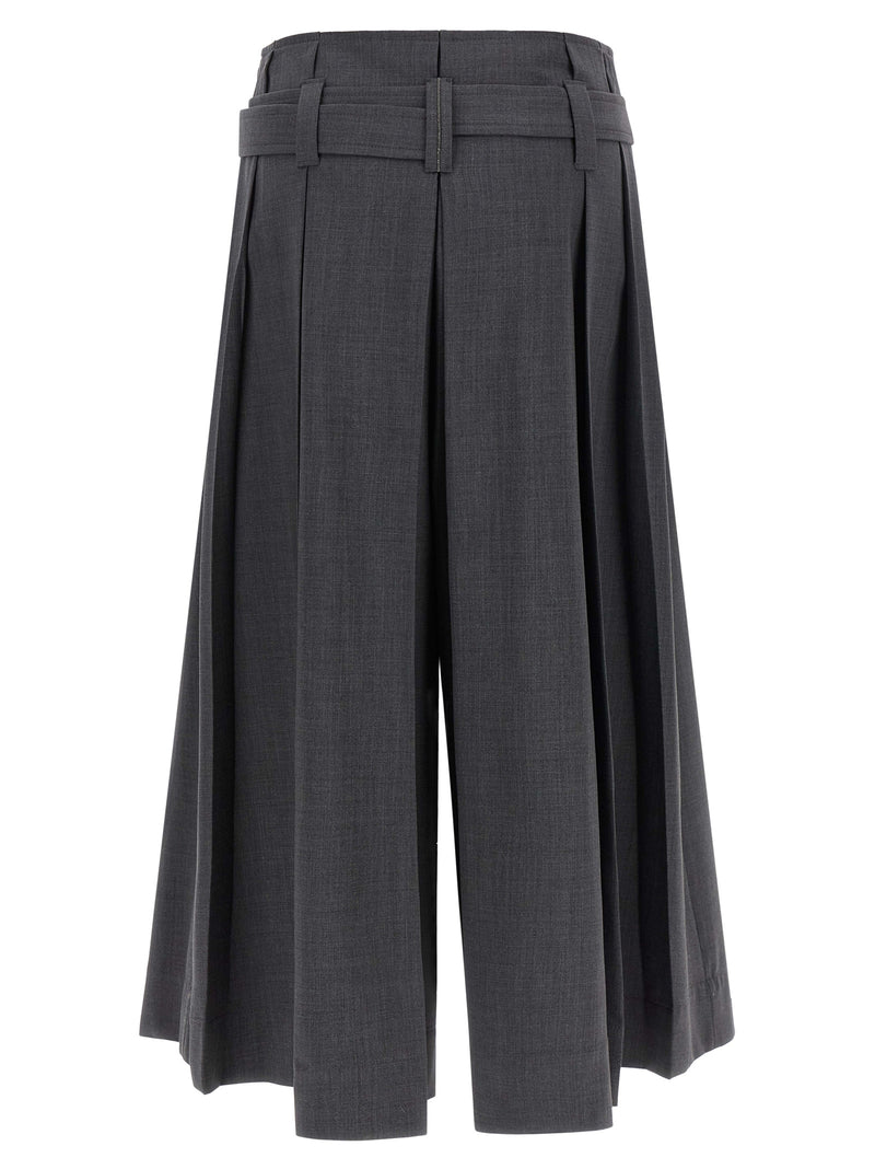 Brunello Cucinelli Gray Virgin Wool Bermuda Shorts