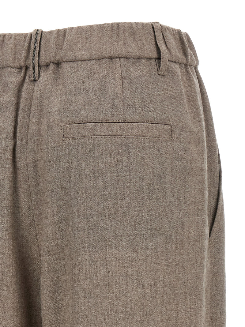 Brunello Cucinelli White Virgin Wool Casual Pants