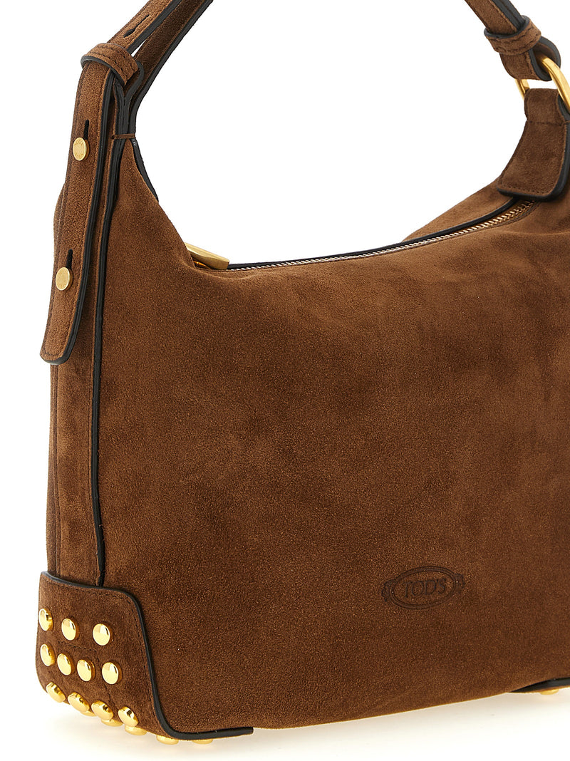 Tod's Brown Calfskin Shoulder Bag