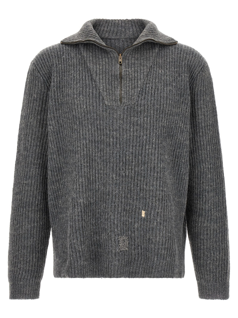 Maison Margiela Gray Linen Cardigan