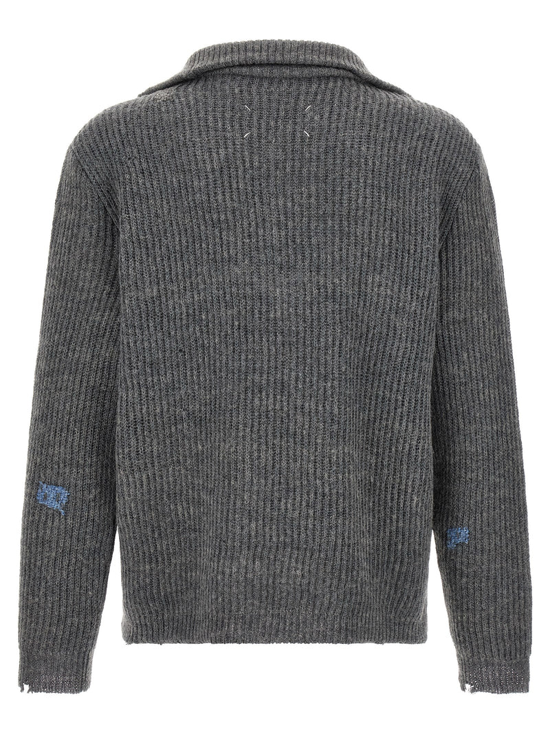Maison Margiela Gray Linen Cardigan