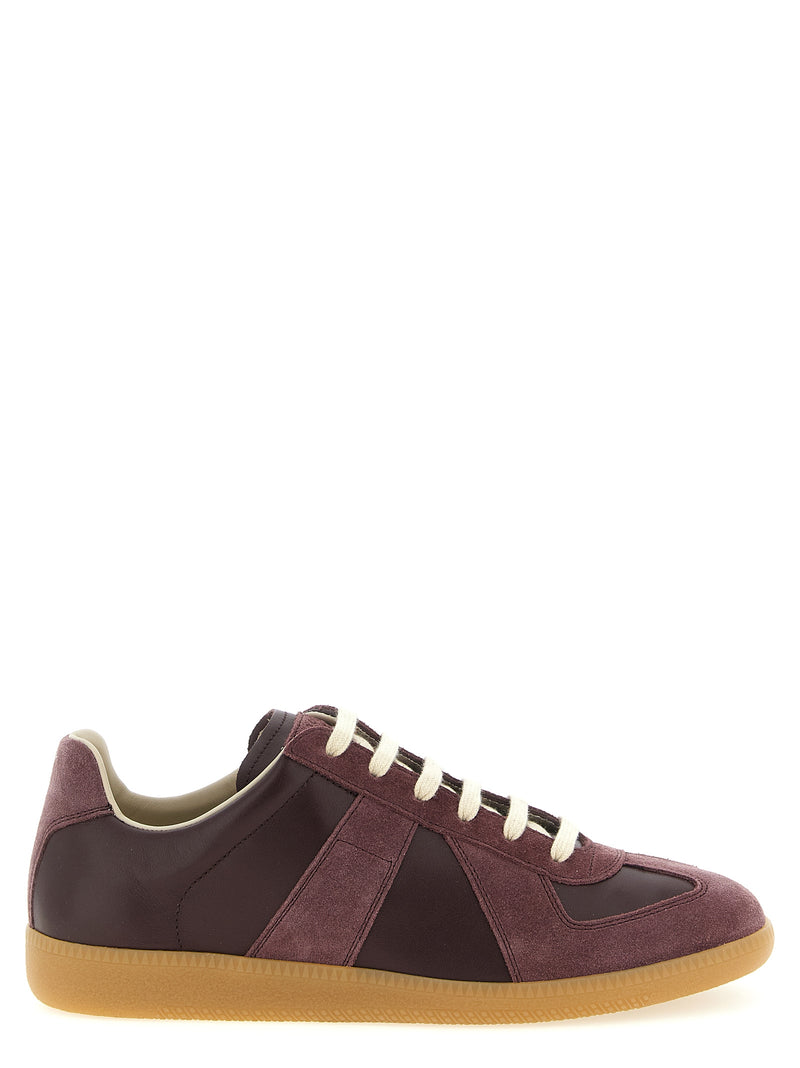 Maison Margiela Bordeaux Calfskin Low Top Sneakers