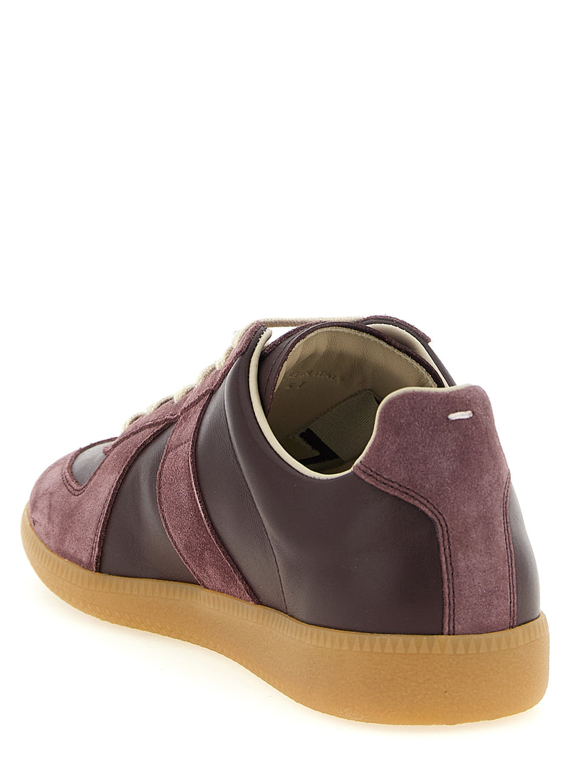 Maison Margiela Bordeaux Calfskin Low Top Sneakers