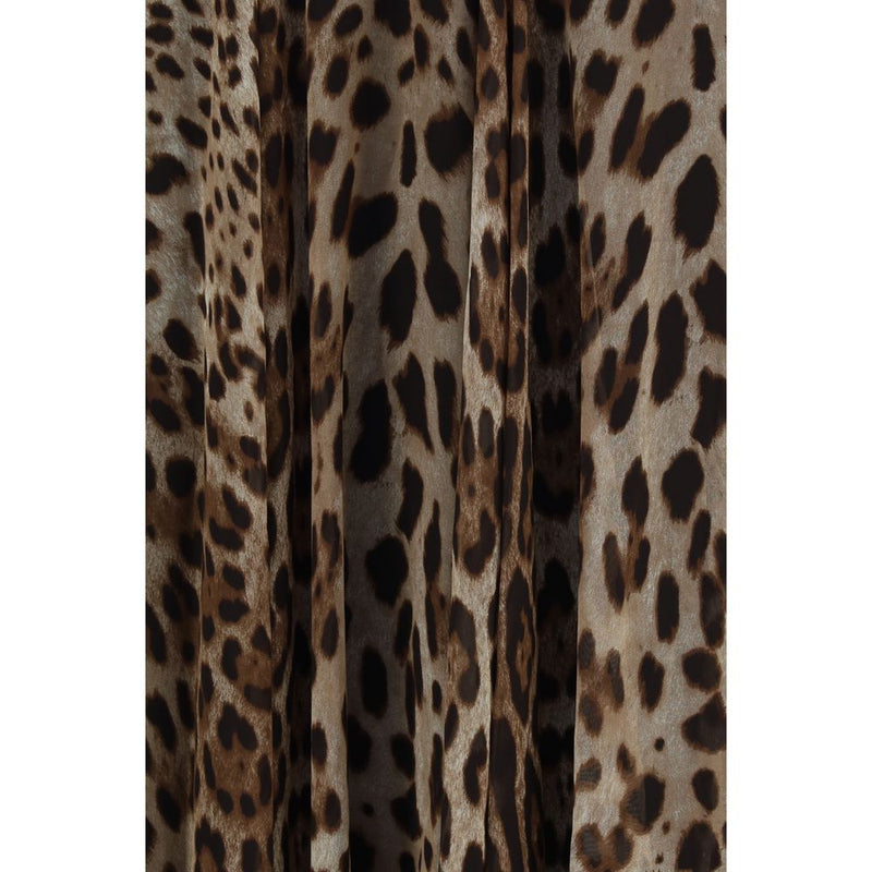 Dolce & Gabbana Beige Silk Long Skirt