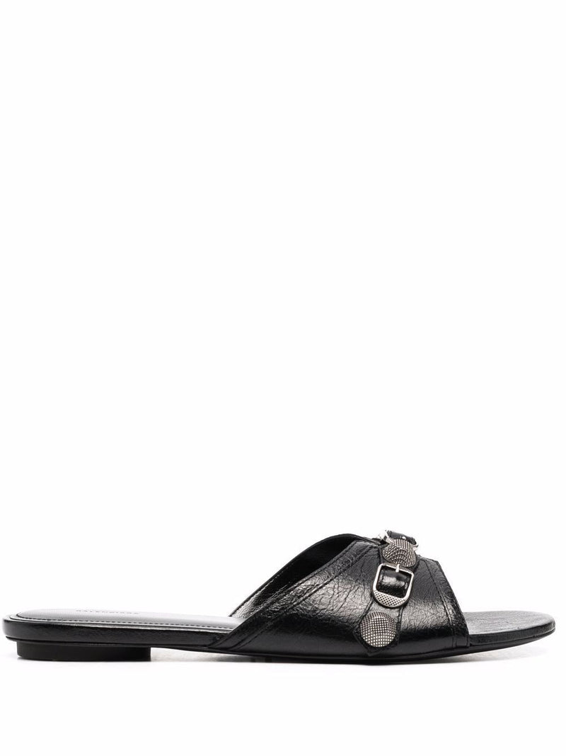 Balenciaga Cagole leather sandals | Urbalenti™ NYC