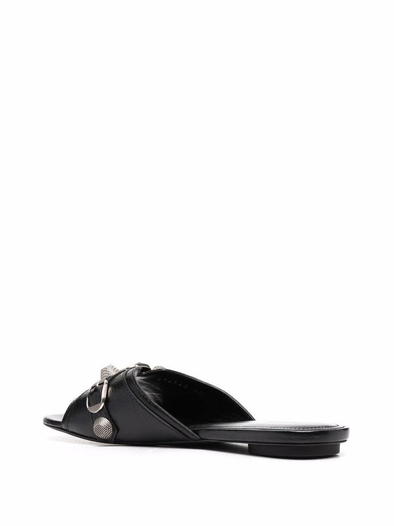 Balenciaga Cagole leather sandals | Urbalenti™ NYC
