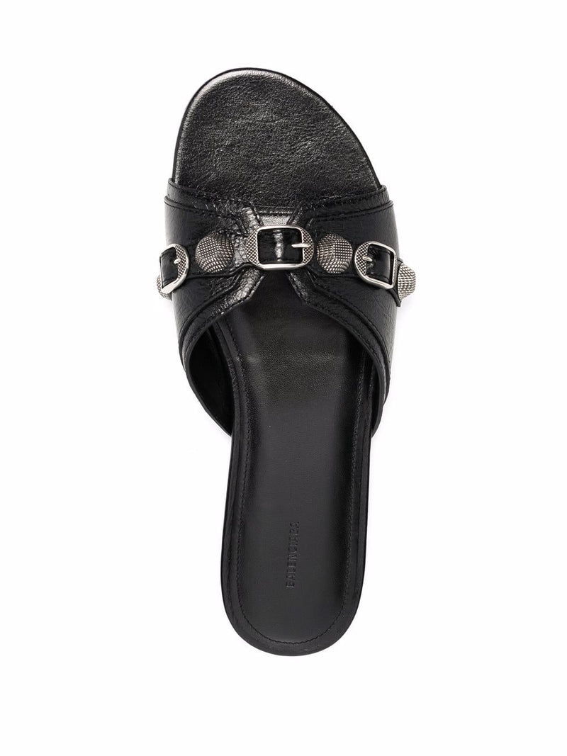 Balenciaga Cagole leather sandals | Urbalenti™ NYC