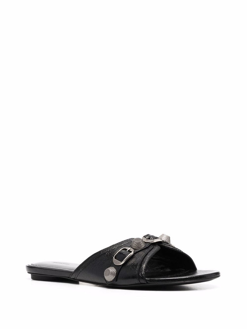 Balenciaga Cagole leather sandals | Urbalenti™ NYC