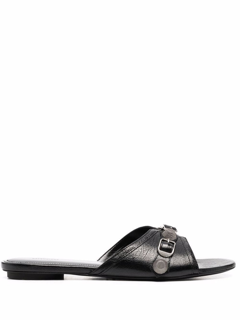 Balenciaga Cagole leather sandals | Urbalenti™ NYC