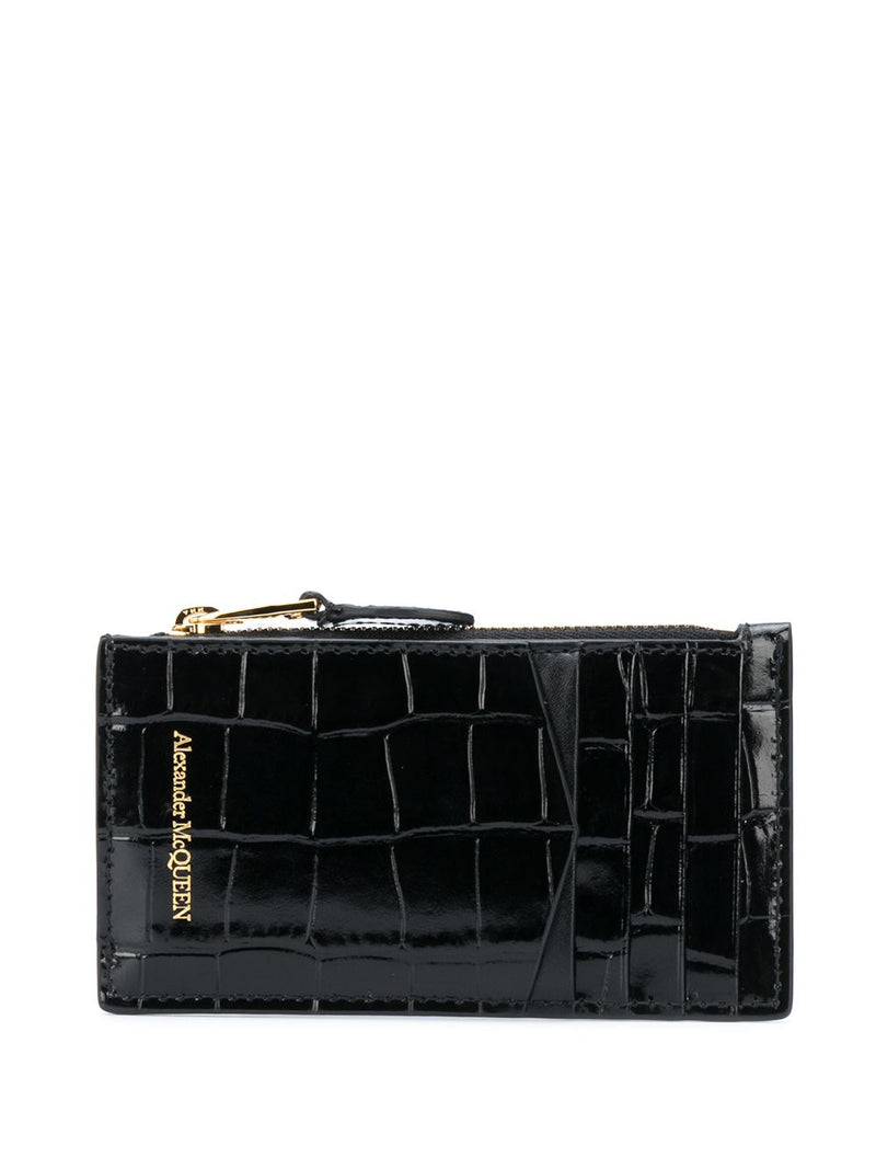 Alexander McQueen Skull zipped leather card case | Urbalenti | Urbalenti... | Urbalenti™ NYC