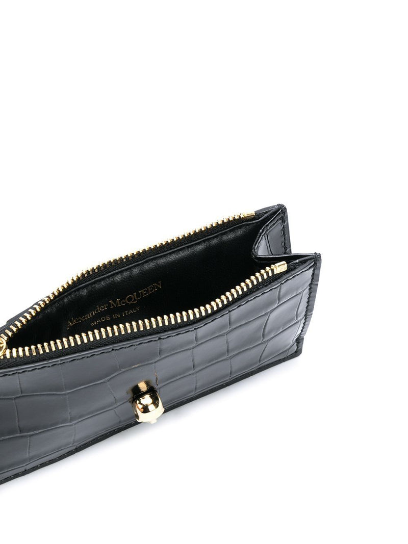 Alexander McQueen Skull zipped leather card case | Urbalenti | Urbalenti... | Urbalenti™ NYC