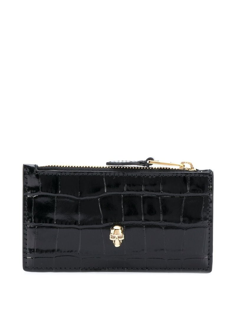 Alexander McQueen Skull zipped leather card case | Urbalenti | Urbalenti... | Urbalenti™ NYC