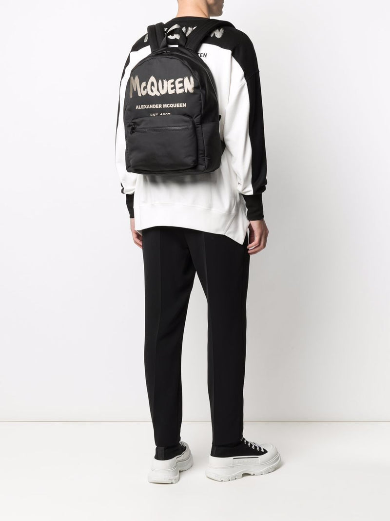 Alexander McQueen Graffiti Metropolitan Backpack | Urbalenti | Urbalenti... | Urbalenti™ NYC