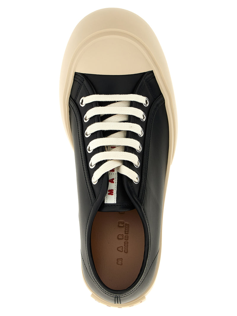 Marni Black Calfskin Low Top Sneakers