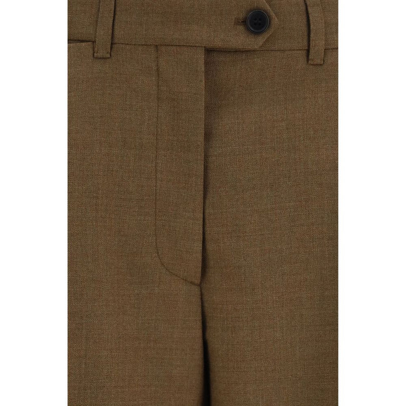 Prada Brown Wool Oves Aries Dress Pants