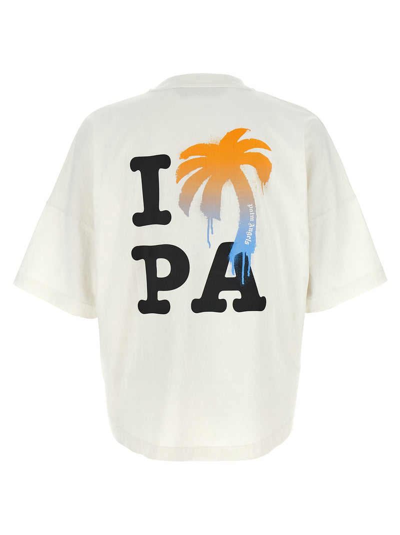 Palm Angels White Cotton T-Shirt