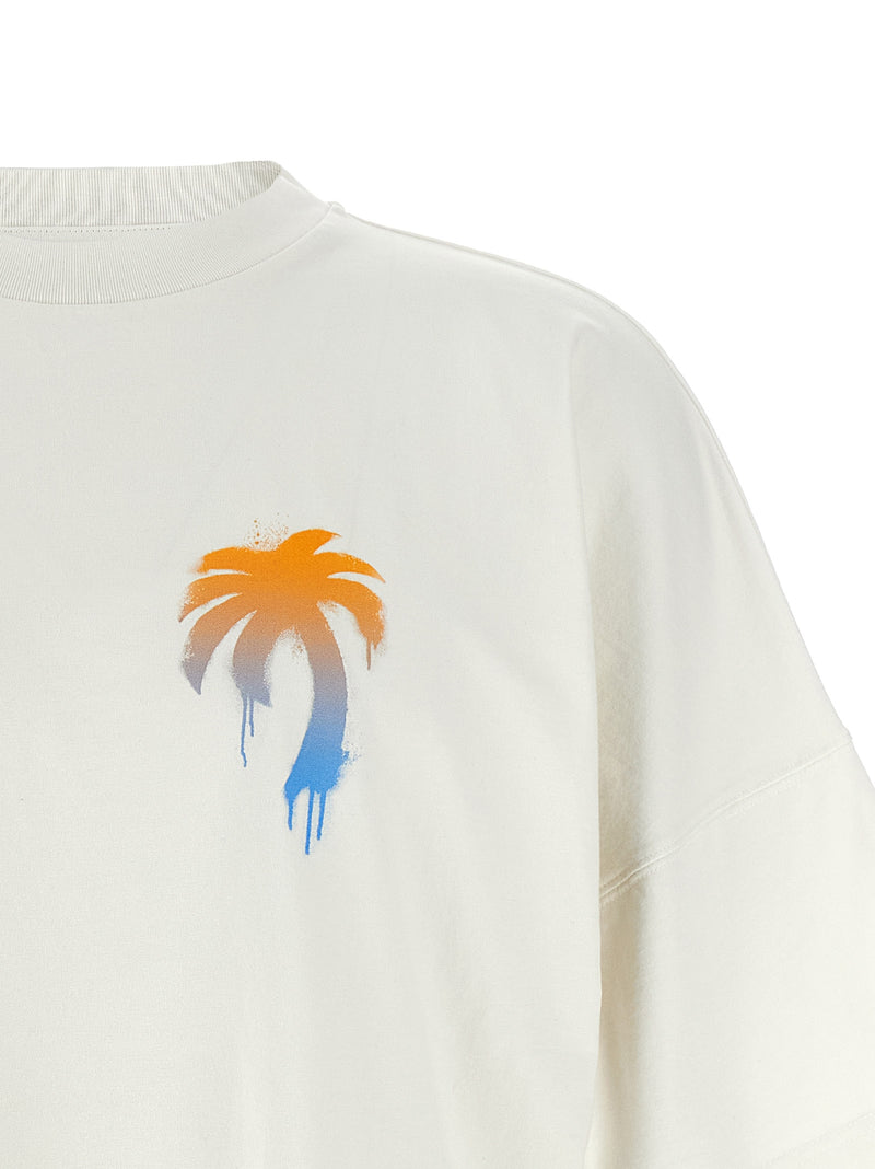 Palm Angels White Cotton T-Shirt