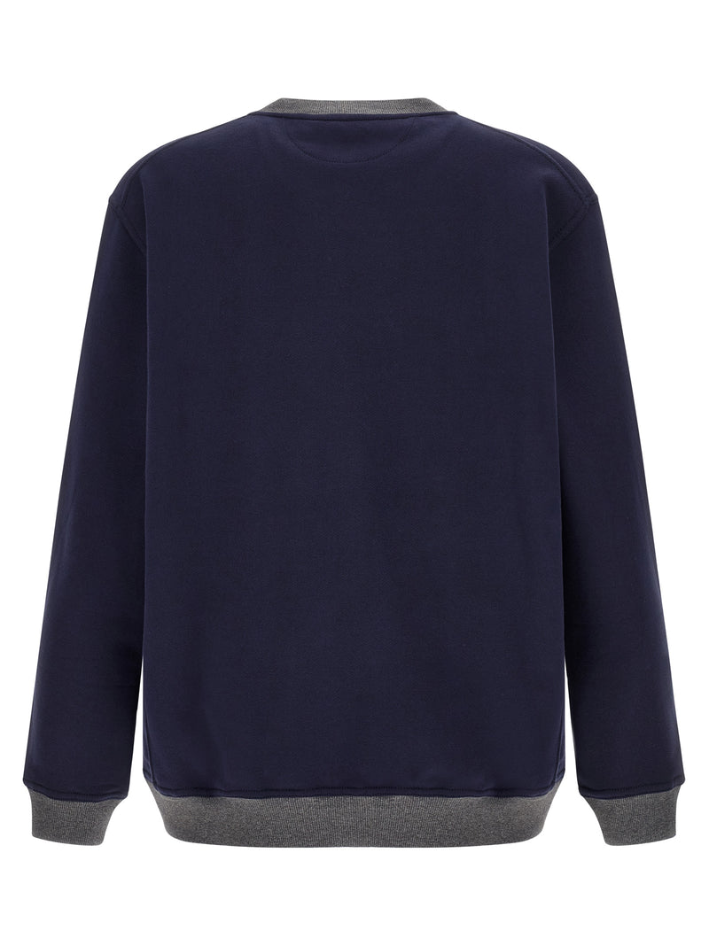 Brunello Cucinelli Blue Cotton Sweatshirt