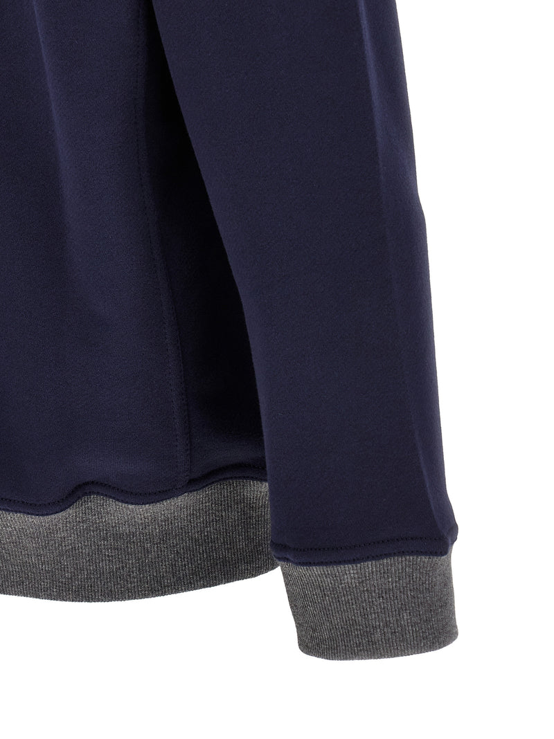 Brunello Cucinelli Blue Cotton Sweatshirt