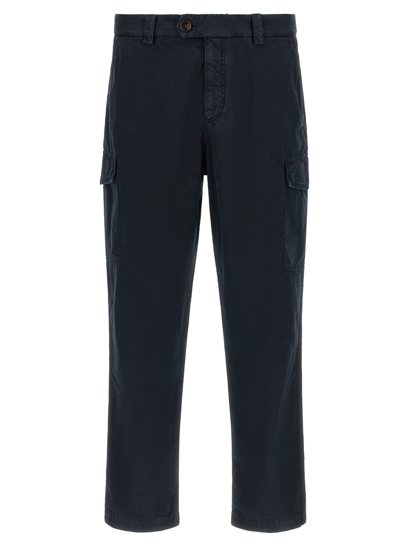 Brunello Cucinelli Blue Cotton Cargo Pants