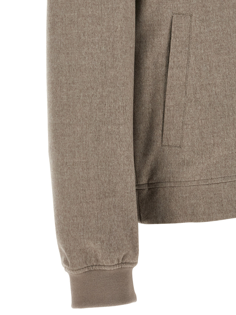 Brunello Cucinelli Gray Cashmere Bomber