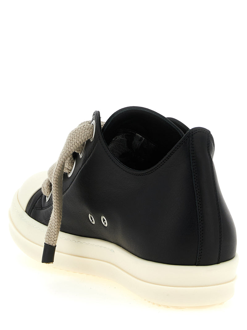 Rick Owens Bicolor Calfskin Low Top Sneakers