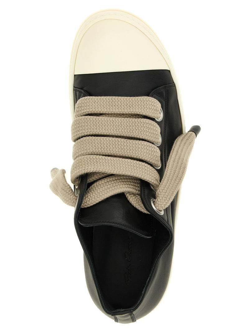 Rick Owens Bicolor Calfskin Low Top Sneakers