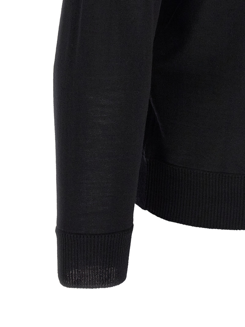 Stone Island Black Virgin Wool Cardigan