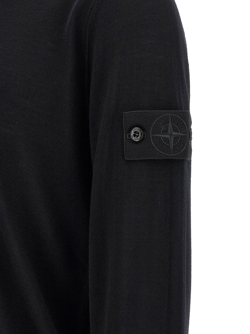 Stone Island Black Virgin Wool Cardigan