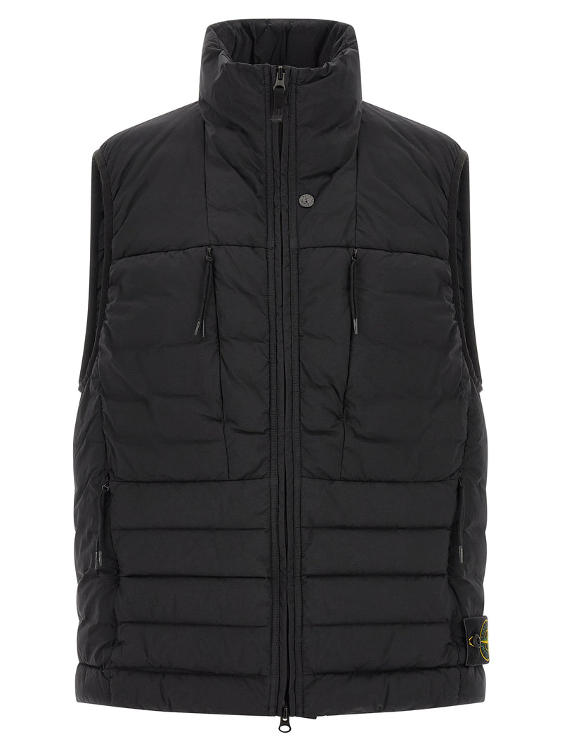 Stone Island Black Polyamide Sleeveless Jacket