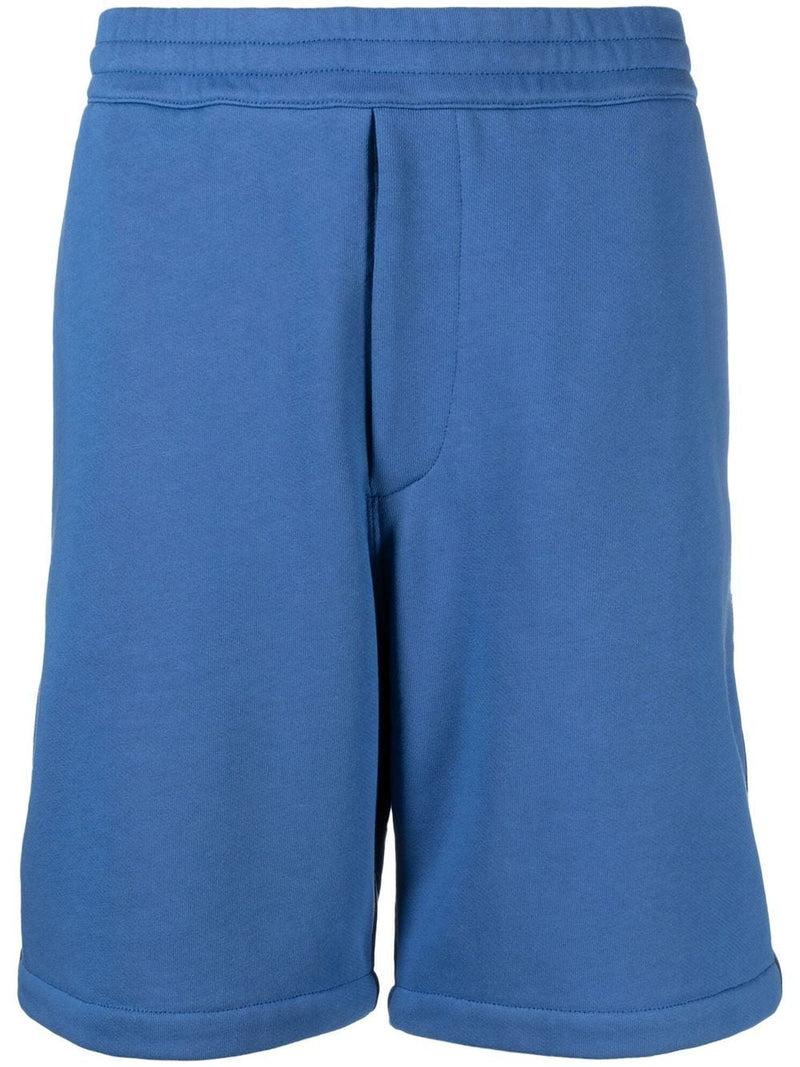 Alexander McQueen logo-tape jersey shorts | Urbalenti™ NYC