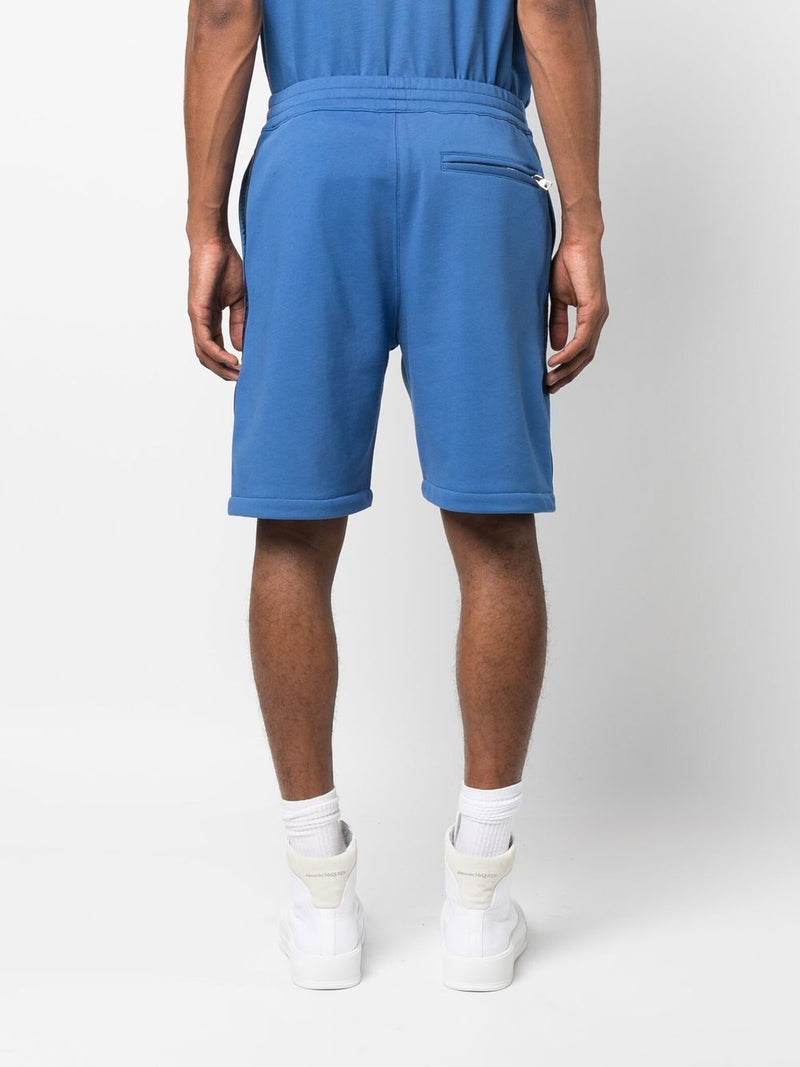 Alexander McQueen logo-tape jersey shorts | Urbalenti™ NYC