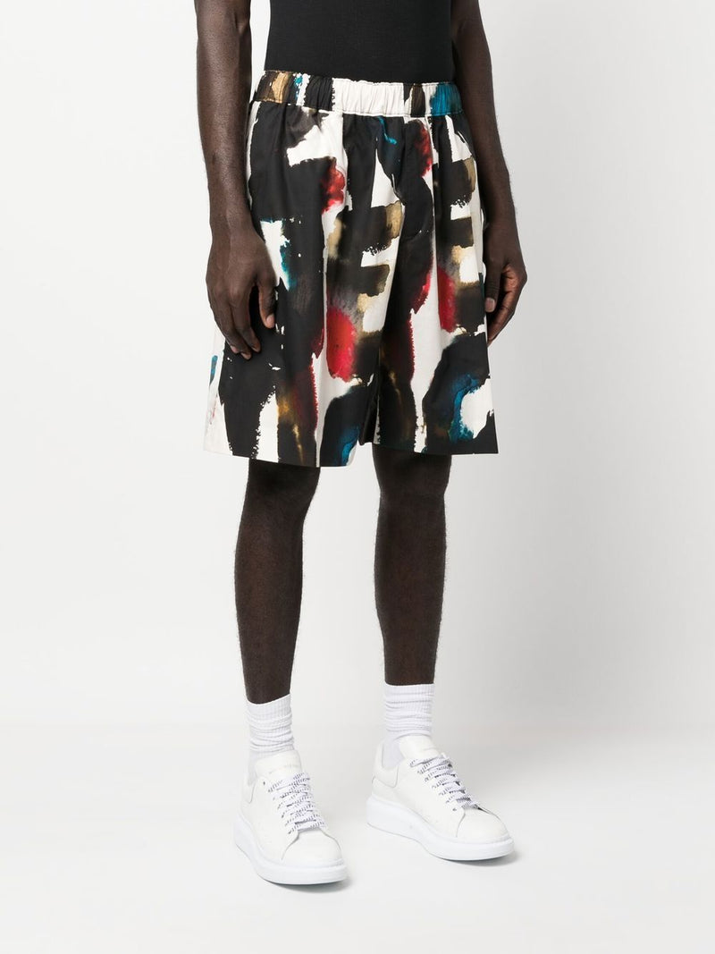Alexander McQueen Straight Print Shorts | Urbalenti™ NYC