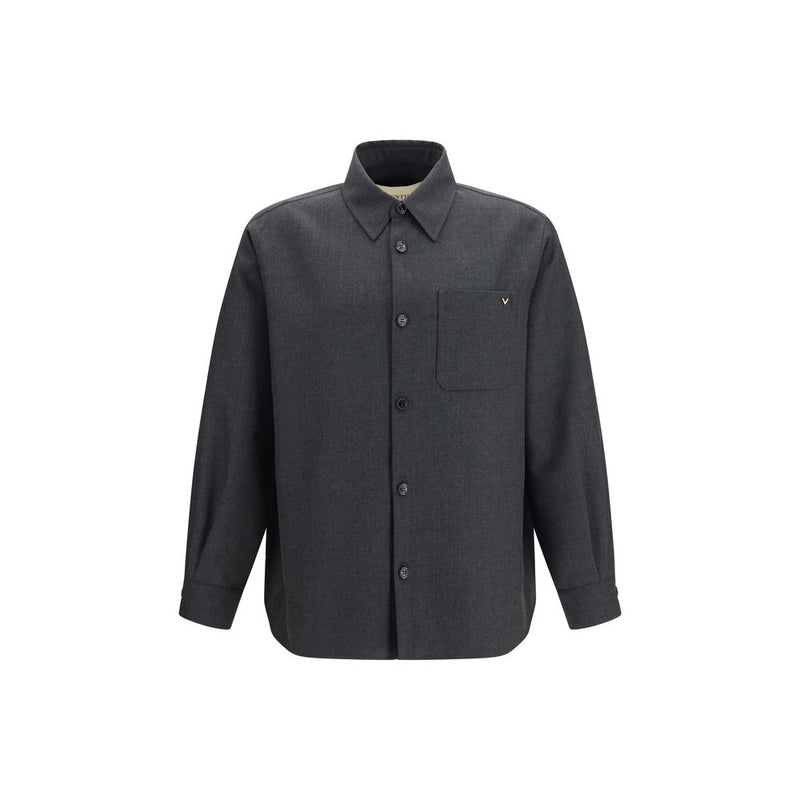 Valentino Garavani Gray Polyester Full-Length Jacket