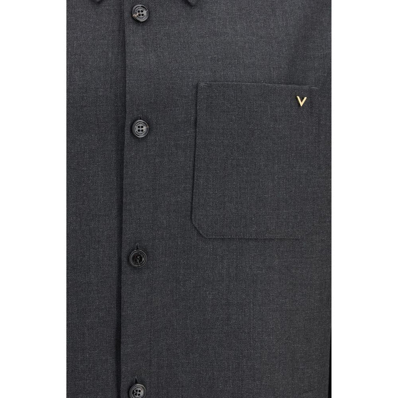 Valentino Garavani Gray Polyester Full-Length Jacket