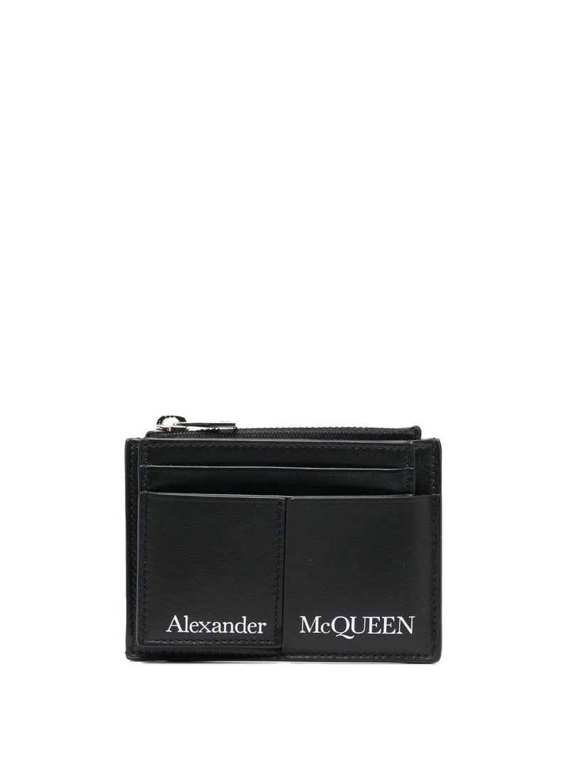 Alexander McQueen logo print cardholder | Urbalenti™ NYC