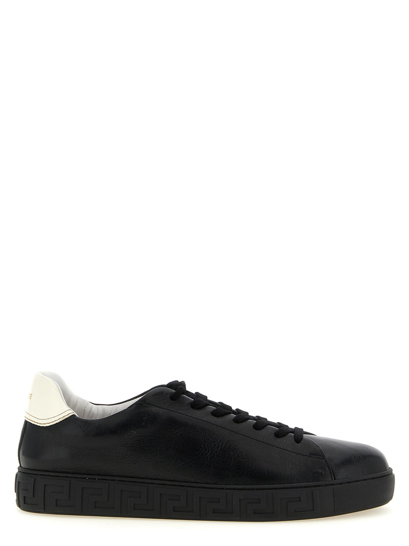 Versace Bicolor Calfskin Low Top Sneakers